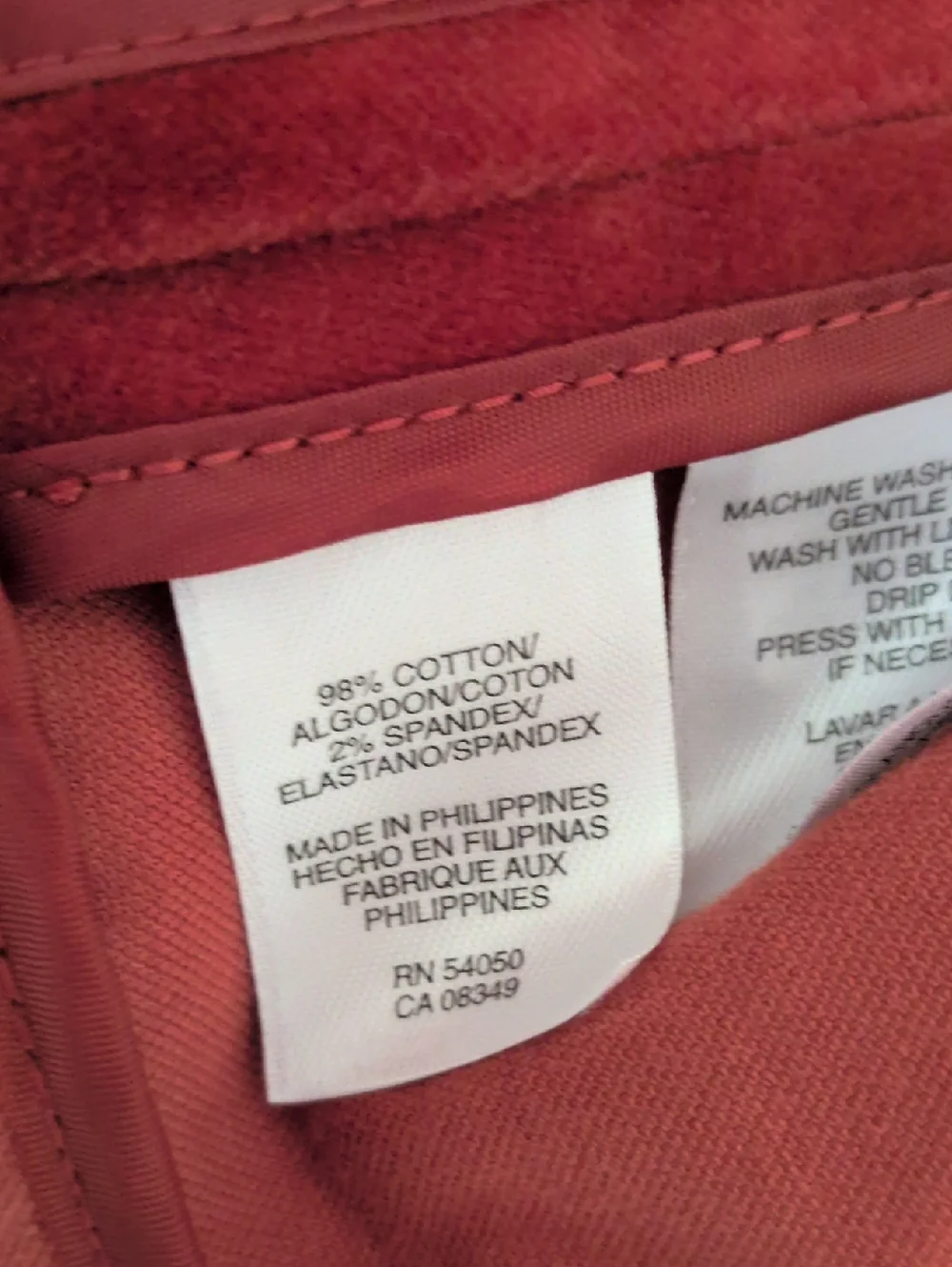 Jones New York Signature Rust Orange Colored Velour Stretch Blazer - PM - Picture 5 of 5